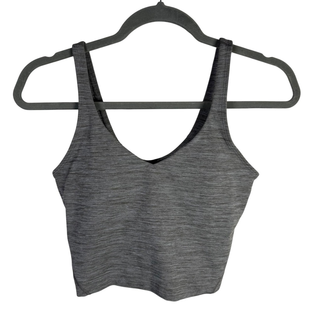 Lululemon Align Tank Top Heathered Rover Gray Size 6 Crop Bra